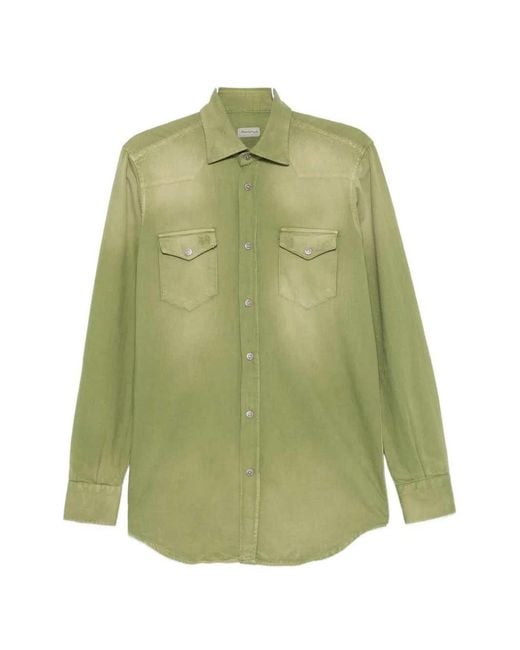 Sartorio Napoli Green Texas Shirt With Pocket