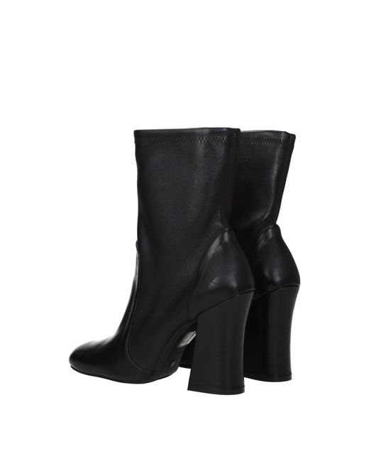 Stuart Weitzman Black Leather Ankle