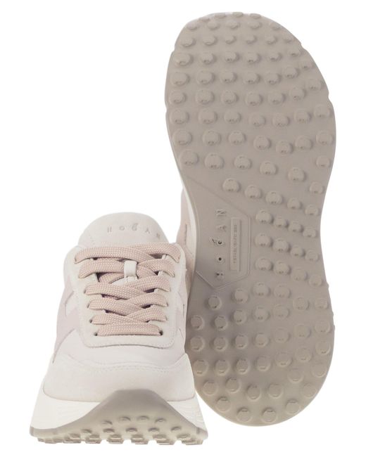 Hogan White Hi fi Trainer mit Seite H