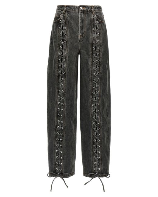 ROTATE BIRGER CHRISTENSEN Gray Lace Jeans