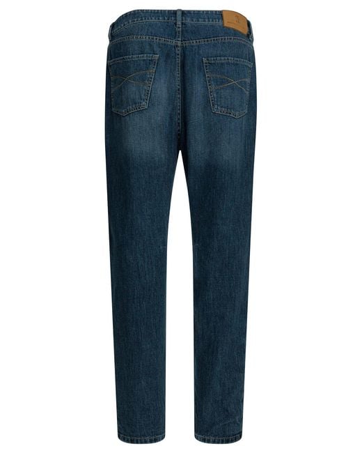 Brunello Cucinelli Blue Straight-Leg Jeans for men