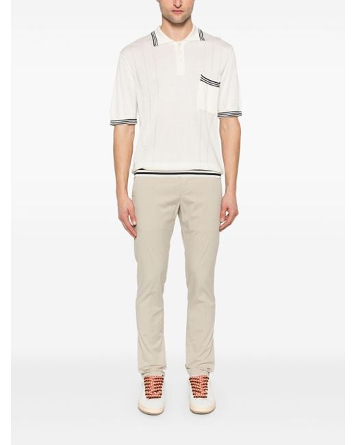 Golden Goose Deluxe Brand White Golden M`S Short Sleeve Knit Polo for men