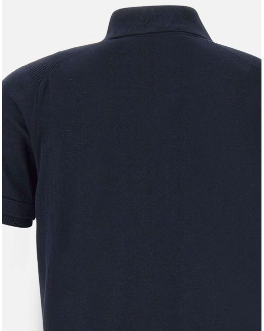 Premiata Blaues Baumwoll-Polo in Blue für Herren