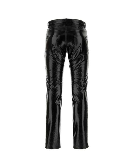 Courreges Black Vinyl Pant for men