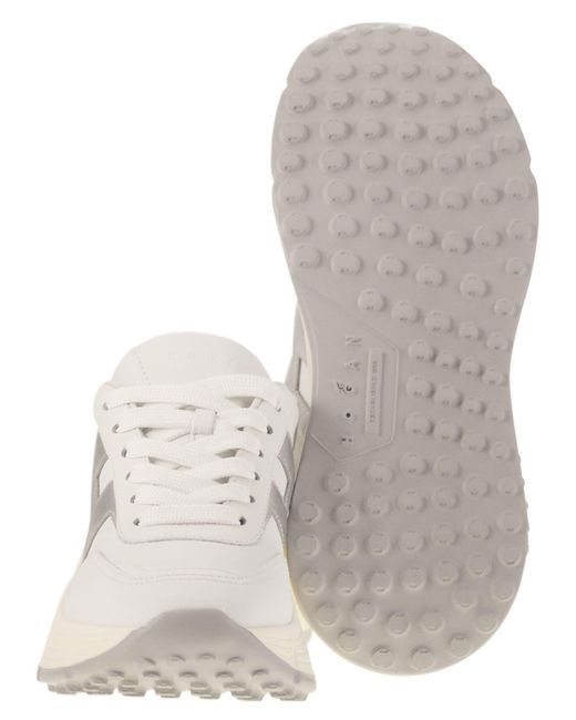 Hogan White Hi-Fi Trainers With Side H