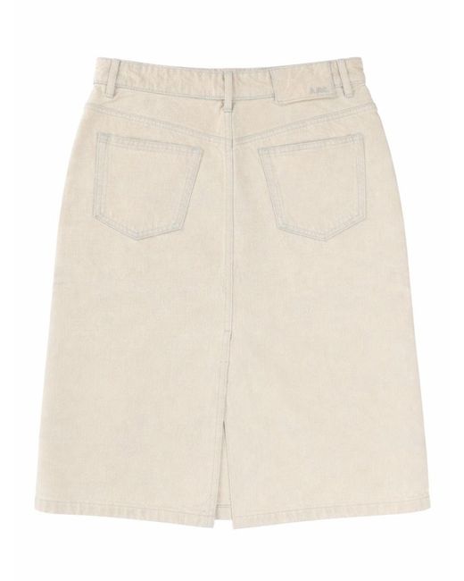 A.P.C. Natural Solid Midi Skirt