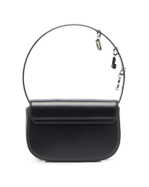 DIESEL Black 1Dr Leather Shoulder Bag