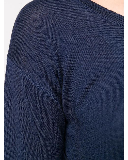 LA ROSE Blue One Button Cardigan