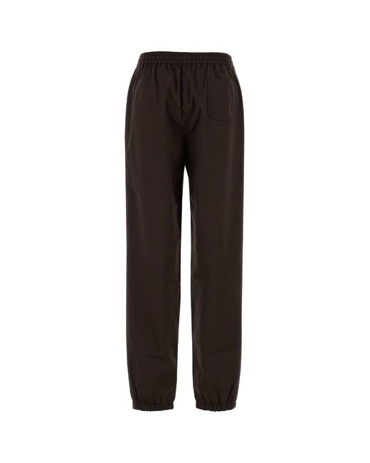 Miu Miu Black Chocolate Twill Joggers