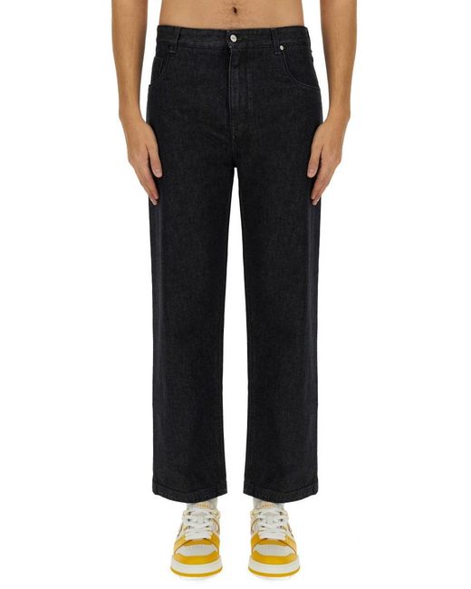 Fendi Black Regular Fit Long Jeans for men