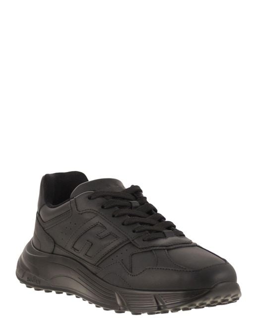 Hogan Black Hyperlight Leather Trainers for men