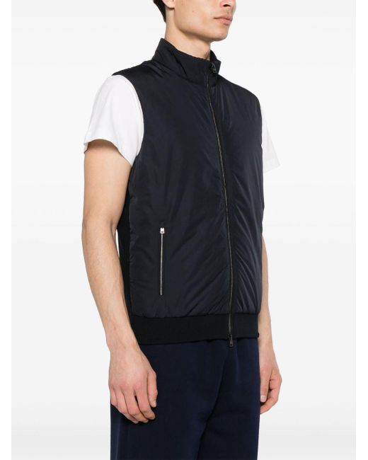 Chaleco con diseño de paneles Herno de hombre de color Black