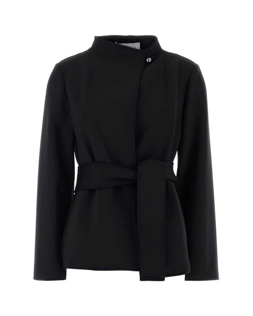 Max Mara Black Stretch Nylon Talamo Blazer