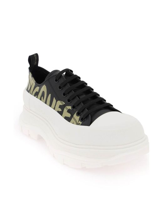 Alexander McQueen Tread Slick Sneakers mit Graffiti -Logo in Multicolor für Herren