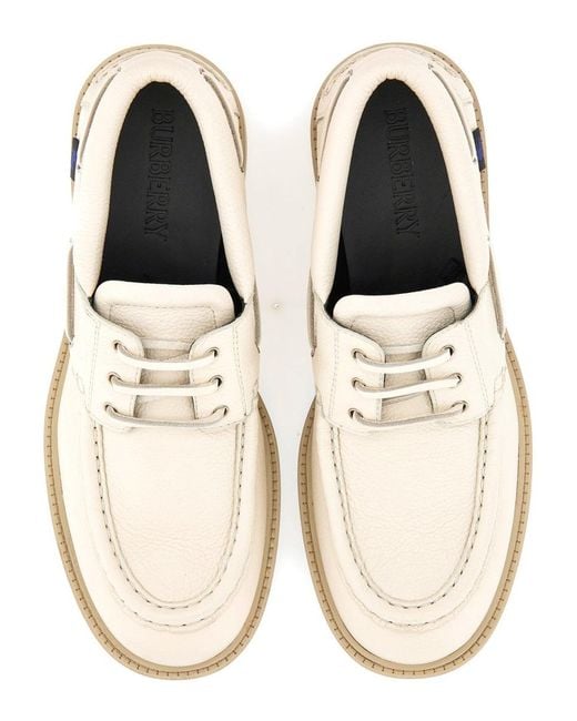 Burberry Raft Moccasin - NWT Burberry Burgundy Leather Raft Loafers Burberry main image 4