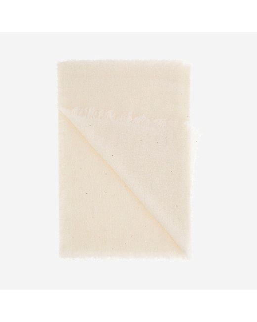 Faliero Sarti Natural Altea Wolle Mischschal mit Pailletten