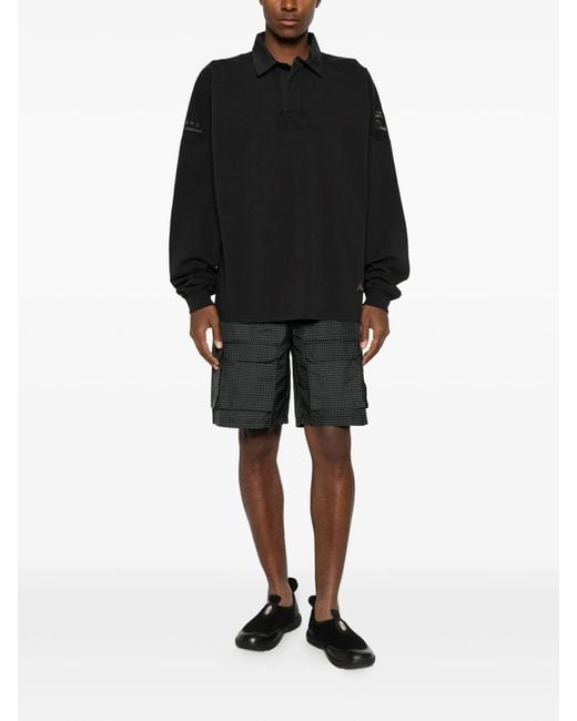 Roa Black Astrio Long Sleeve Polo