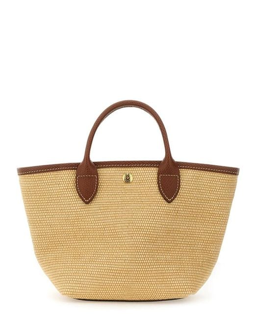 Longchamp Brown Le Pliage Collection Xs Basket Bag