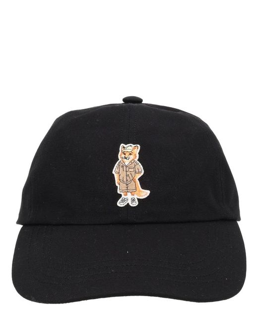 Maison Kitsuné Black Cappello "Dressed Fox"