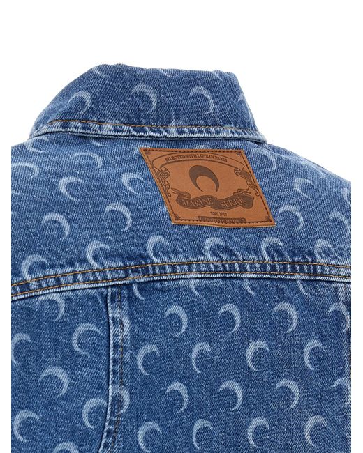 MARINE SERRE Blue 'Moon' Jacket
