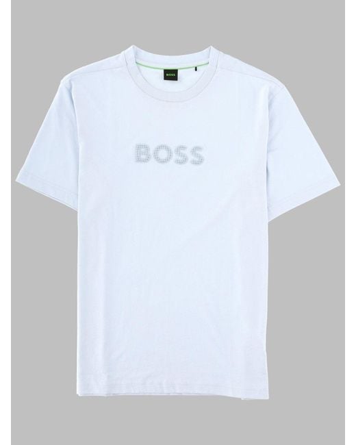 Boss White T Shirt "Terrace" Con Logo