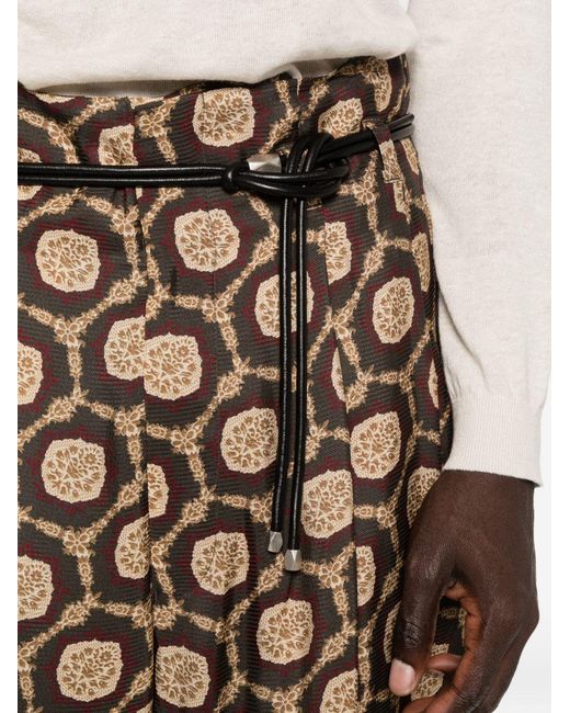 Emporio Armani Natural Printed Trousers for men