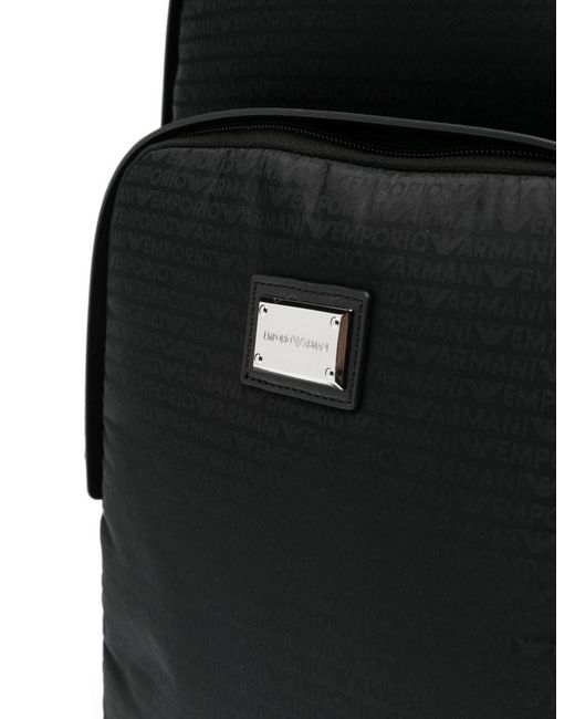 Emporio Armani Black Nylon Backpack