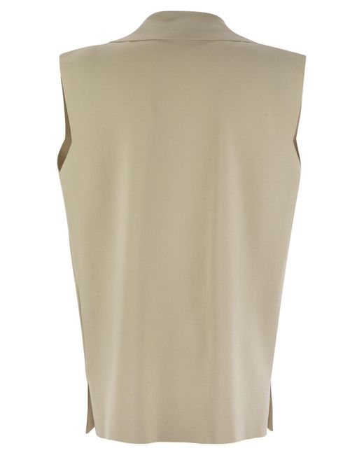 Fay Natural Technical Viscose Knitted Vest