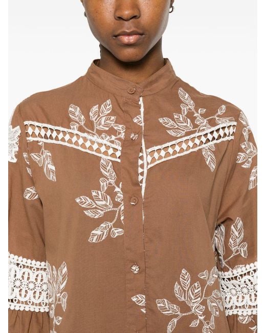Bye Brown Printed Cotton Dress