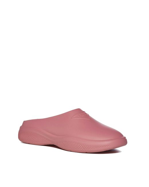 Prada Pink Mellow Rubber Mules