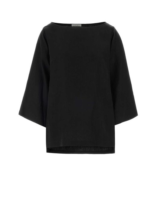 The Row Black Junia Top