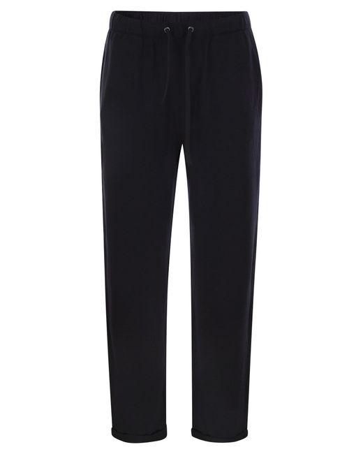 Majestic Majestueuze Broek Met Trekkoord Taille in het Blue