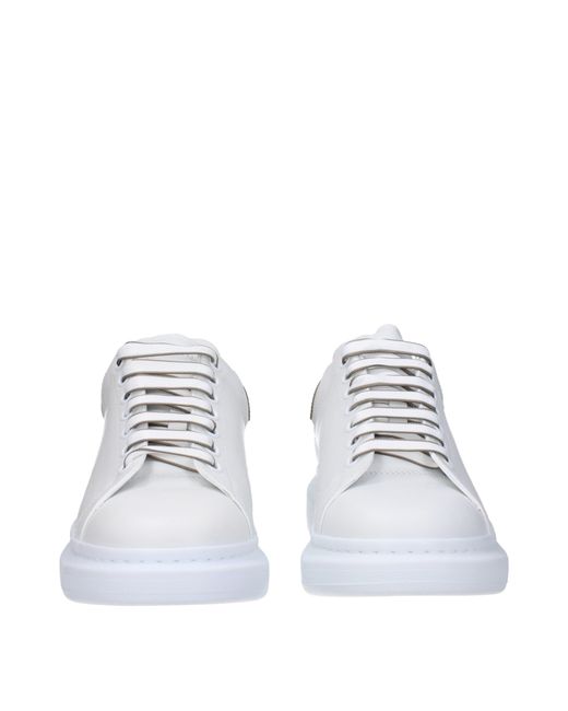 McQueen White Sneakers Uomo Pelle Bianco/Pietra Di Luna for men