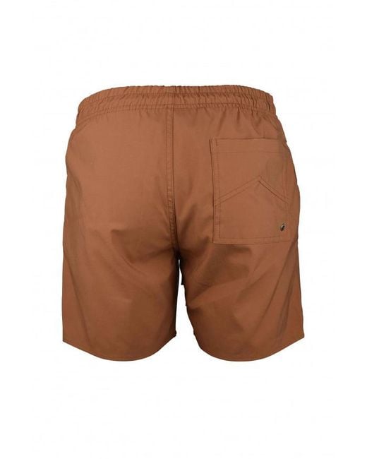 Rhude Nylon Swim Shorts With Contrast Drawstrings in Brown für Herren