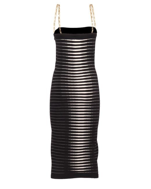 Elisabetta Franchi Black Knitted Dresses