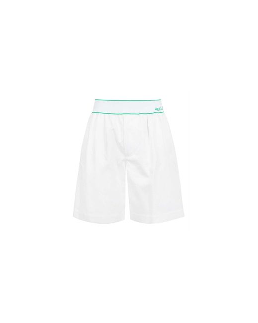Bottega Veneta Cotton Logo Shorts in White für Herren