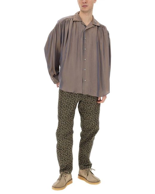 A.I.E. Brown Oversize Shirt for men