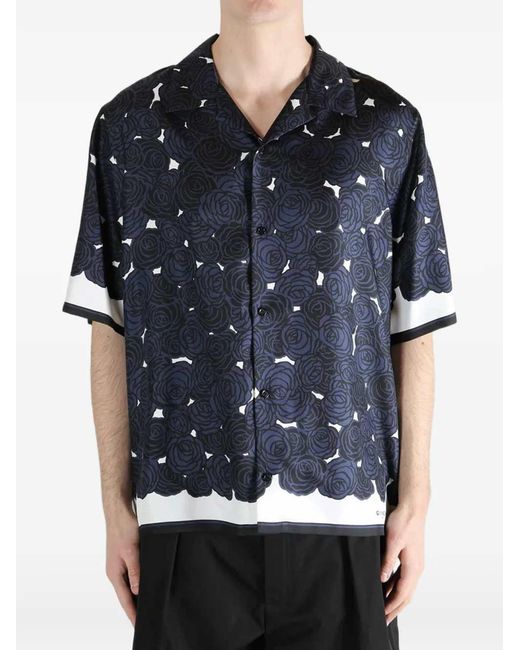 Givenchy Blue Floral Shirt for men