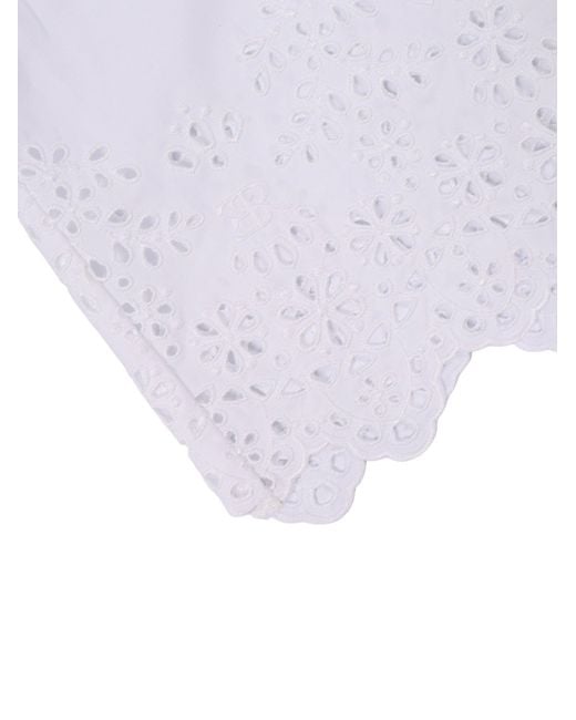 Ermanno Scervino White Camicia Aperta Sangallo P