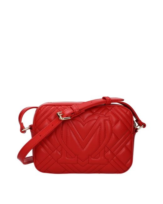 Love Moschino Red Crossbody Bags Polyurethane
