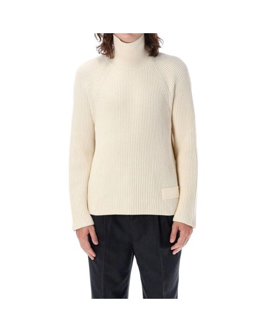 AMI Natural Turtleneck Sweater for men
