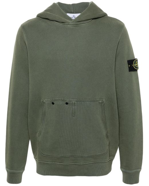 Stone Island Gray Compass Hoodie for men