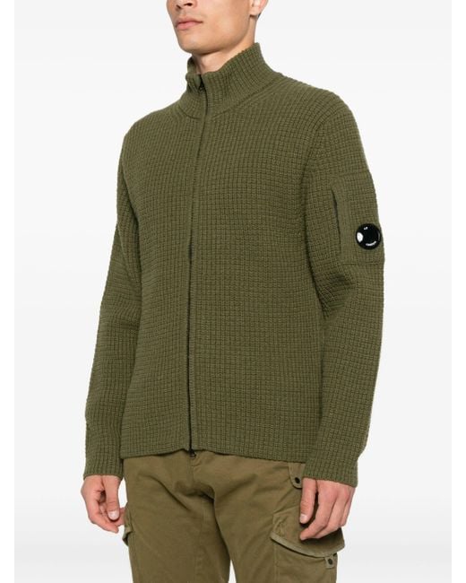 C P Company Green Knitwear Crew Neck
