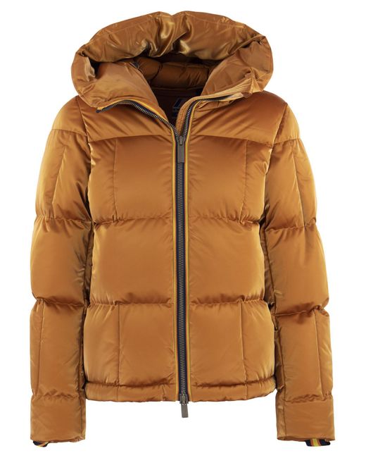 Brielin chaqueta con capucha K-Way de color Brown