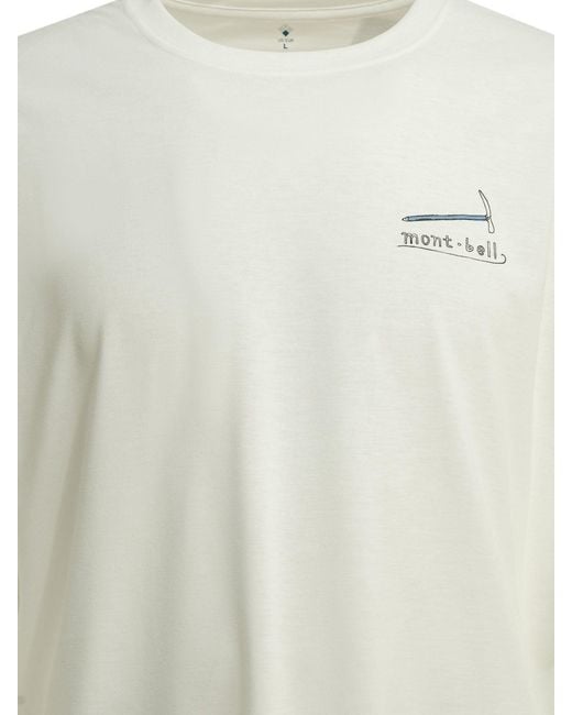 Montbell White Polyester T-Shirt