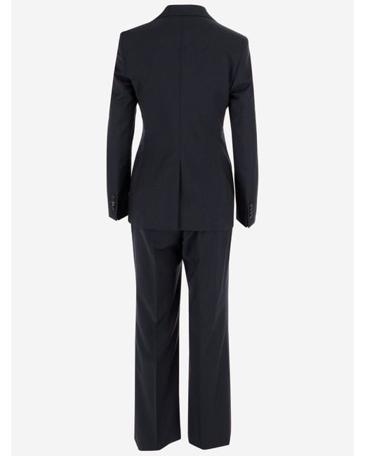 Tagliatore Black Stretch Virgin Wool Suit