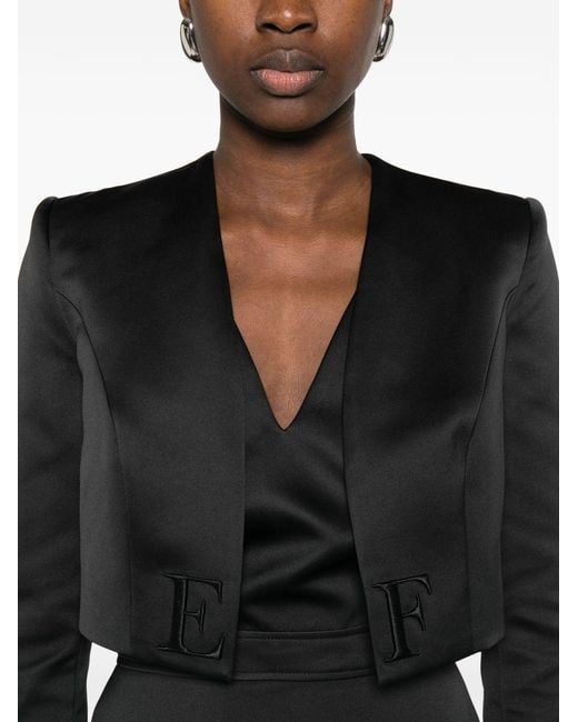 Elisabetta Franchi Black Midi Dress