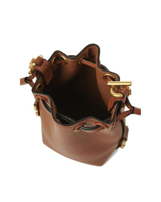 Chloé Brown Chloé Micro Marcie Bucket Bag