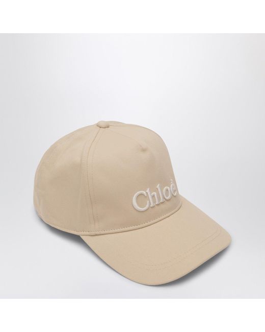 Chloé Natural Baseball Cap With Logo