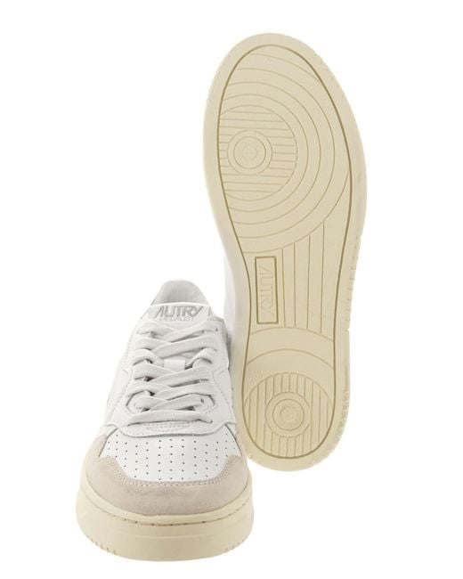 Autry White Sneakers Low Leather And Suede for men